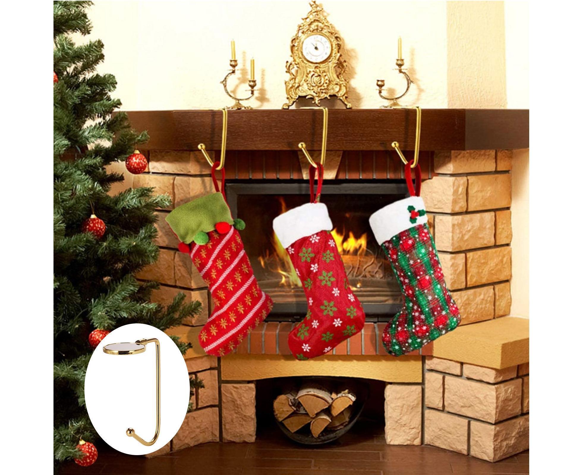 4Pcs Christmas Hook for Home-Golden - Image 2