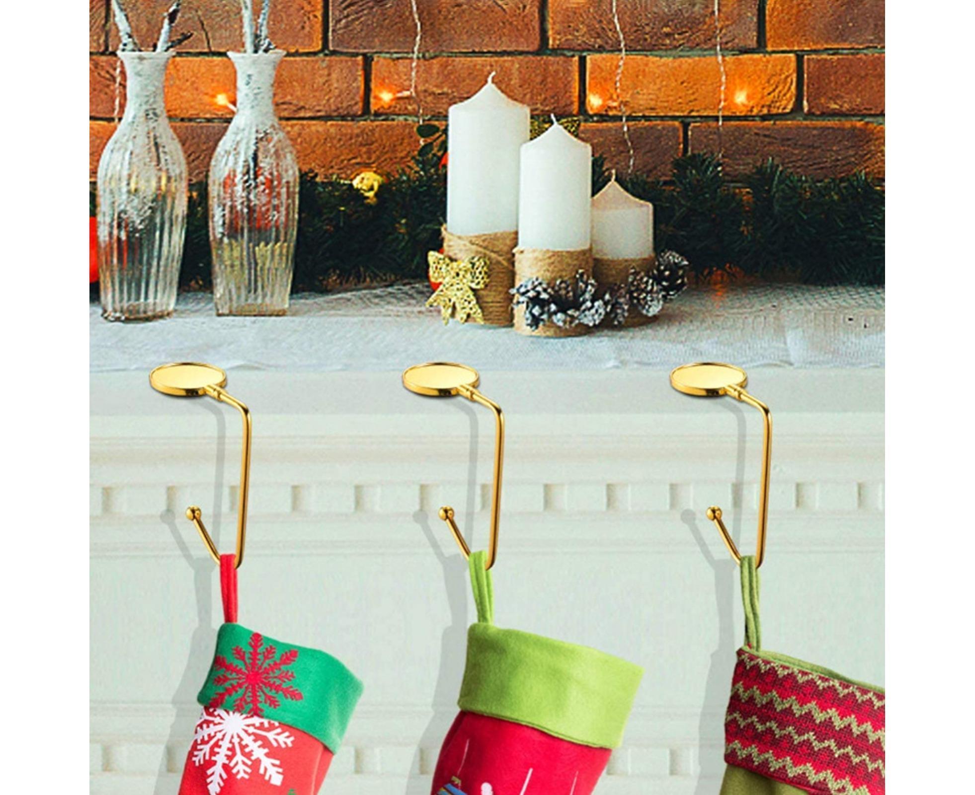 4Pcs Christmas Hook for Home-Golden - Image 3