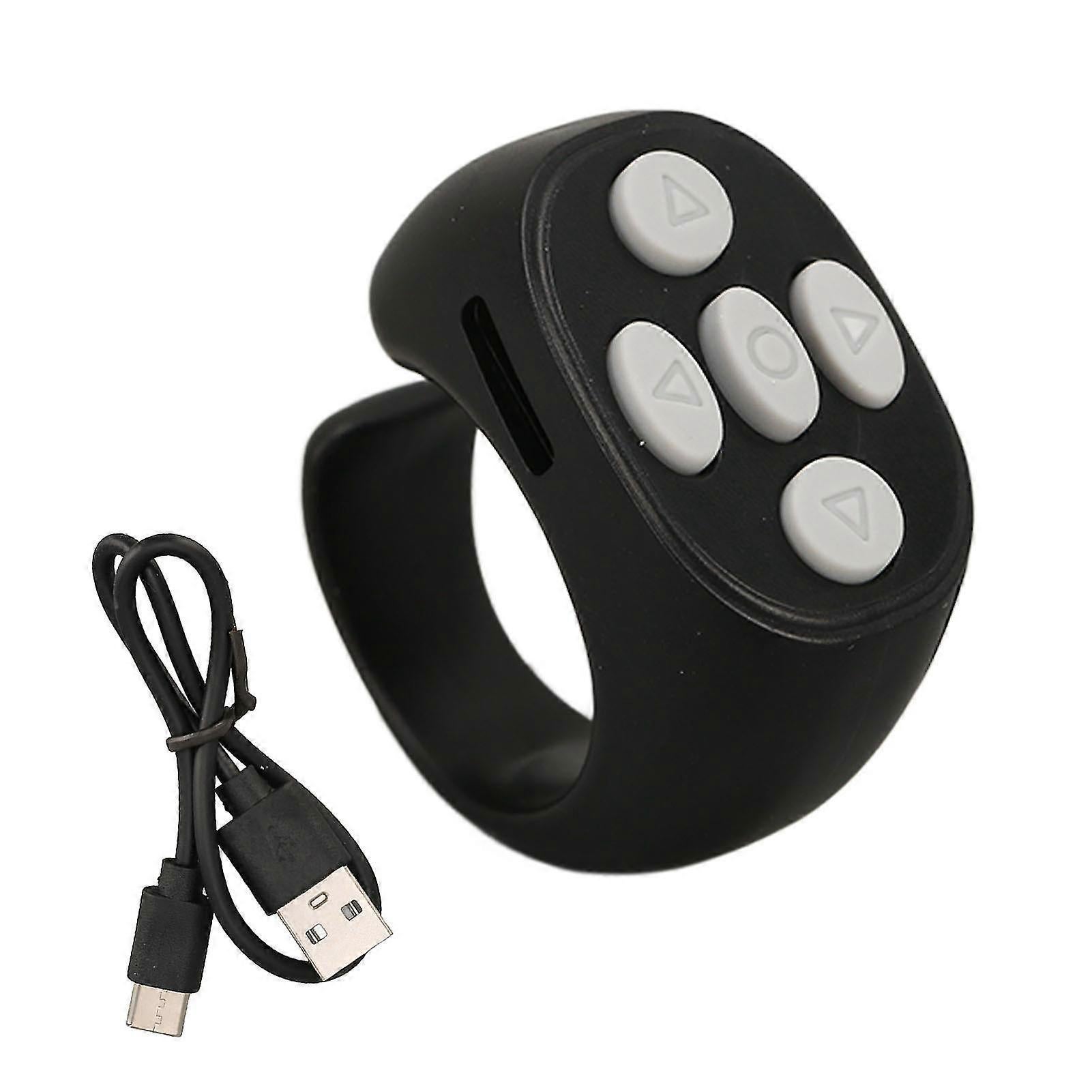 Bluetooth 5.3 Wireless Smart Ring Controller - Black - Image 1