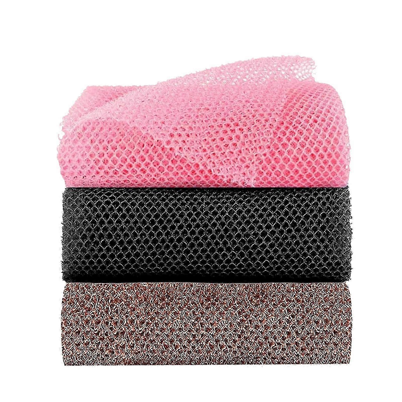 3pcs African Net Sponge, Bath Body Scrubber, Exfoliating Net - Image 1