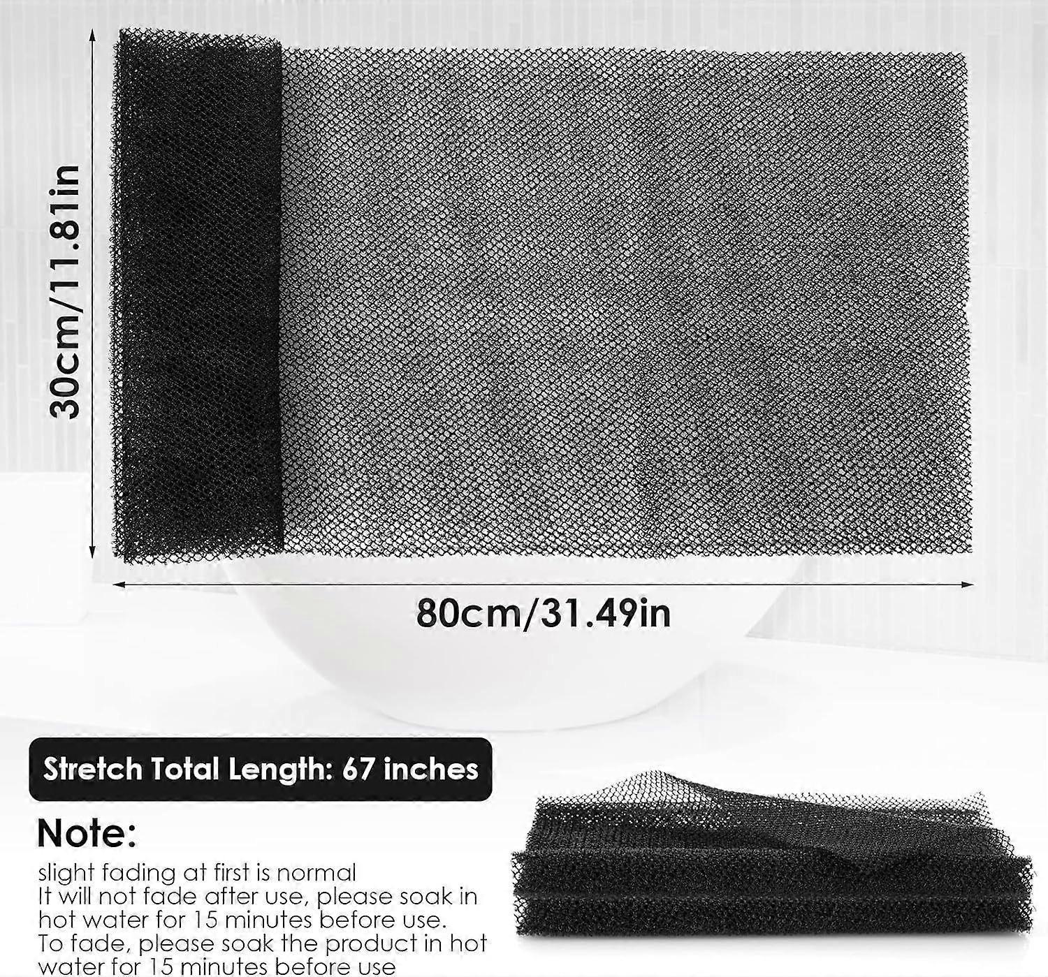 African Long Net Bath Sponge, Exfoliating Shower Body Scrubber - Image 2