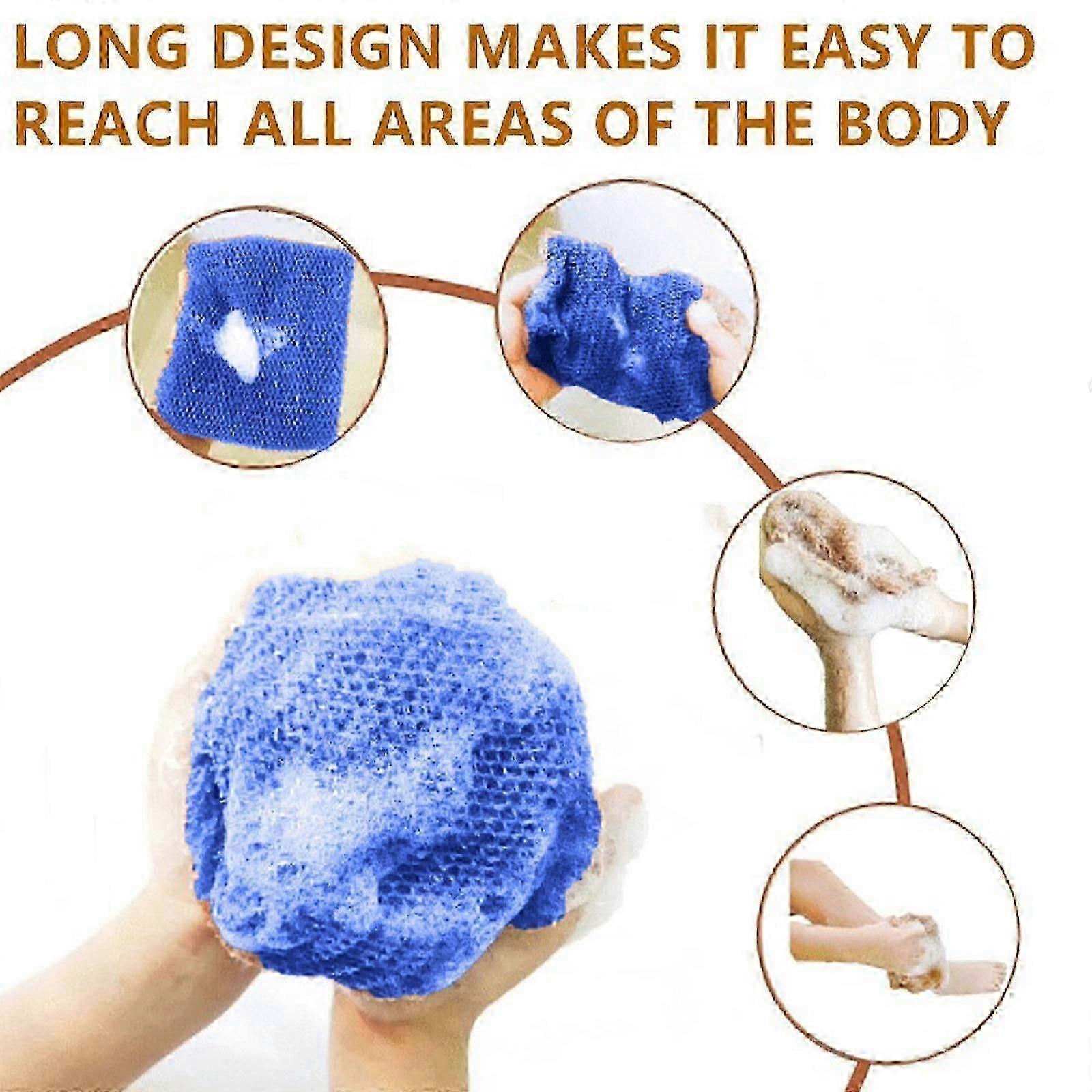 3pcs African Net Sponge, Body Scrubber Bath Exfoliating Net Rag - Image 4