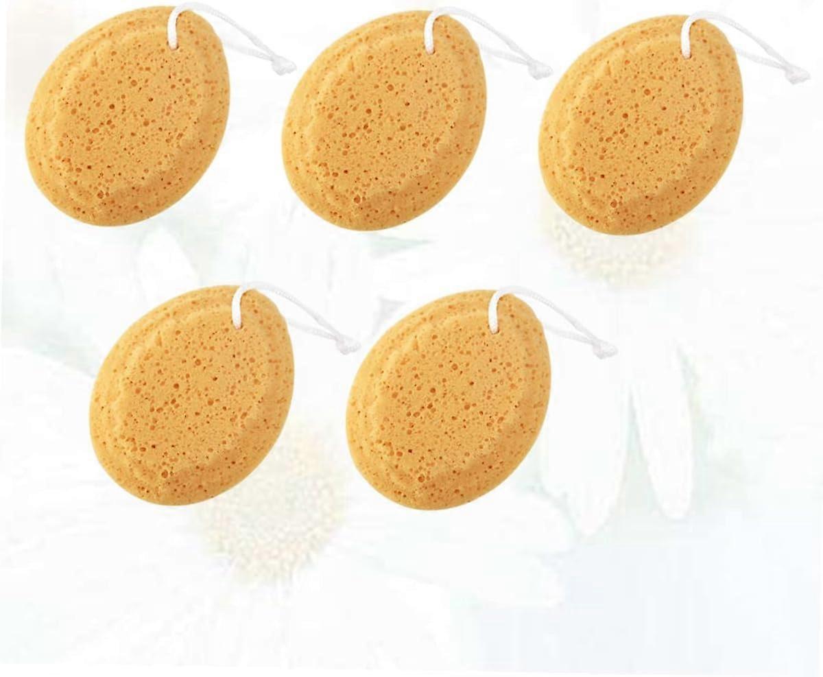 5pcs African Net Sponge, Loofah Bath Shower Body Scrubber - Brown - Image 2