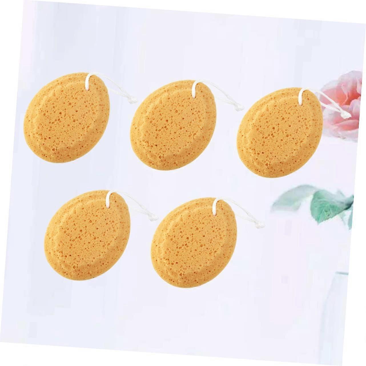 5pcs African Net Sponge, Loofah Bath Shower Body Scrubber - Brown - Image 4