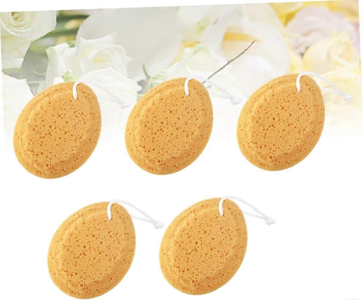 5pcs African Net Sponge, Loofah Bath Shower Body Scrubber - Brown - Image 5