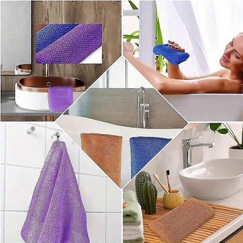 African Long Net Bath Sponge, Exfoliating Wash Cloth - Image 2