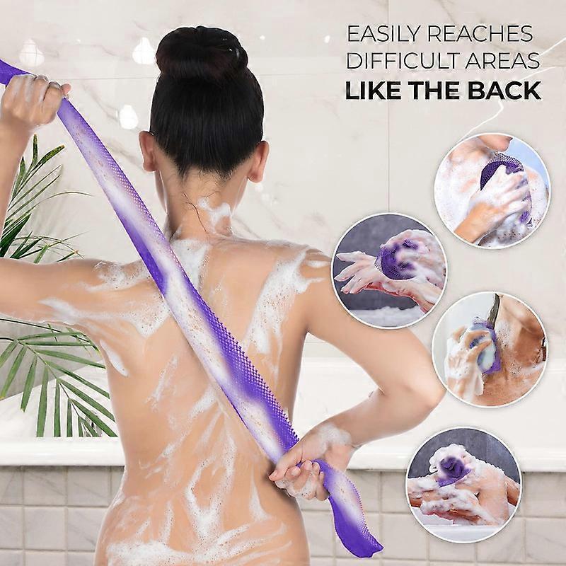 African Long Net Bath Sponge, Exfoliating Wash Cloth - Image 5