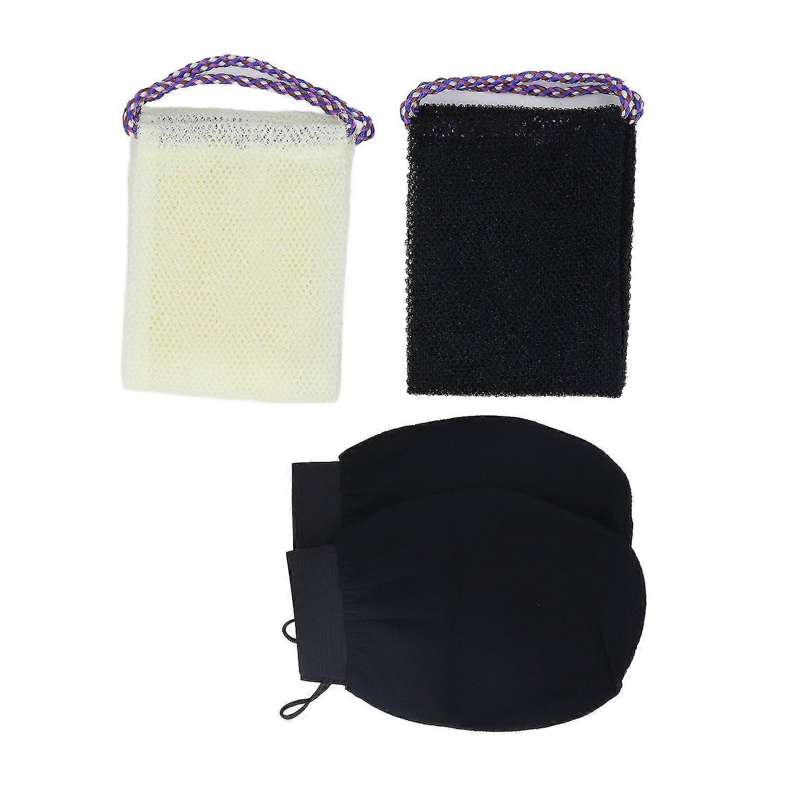 African Long Net Bath Sponge, Body Exfoliating Net with Bath Gloves - Image 1