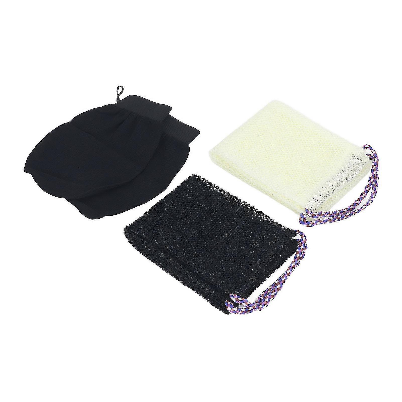 African Long Net Bath Sponge, Body Exfoliating Net with Bath Gloves - Image 3
