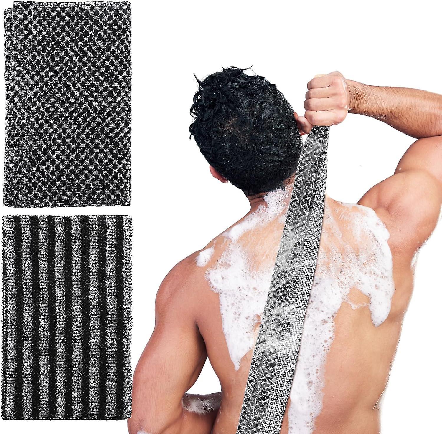 2pcs Exfoliating Washcloth Towel, Loofah Sponge, African Net Sponge - Image 1