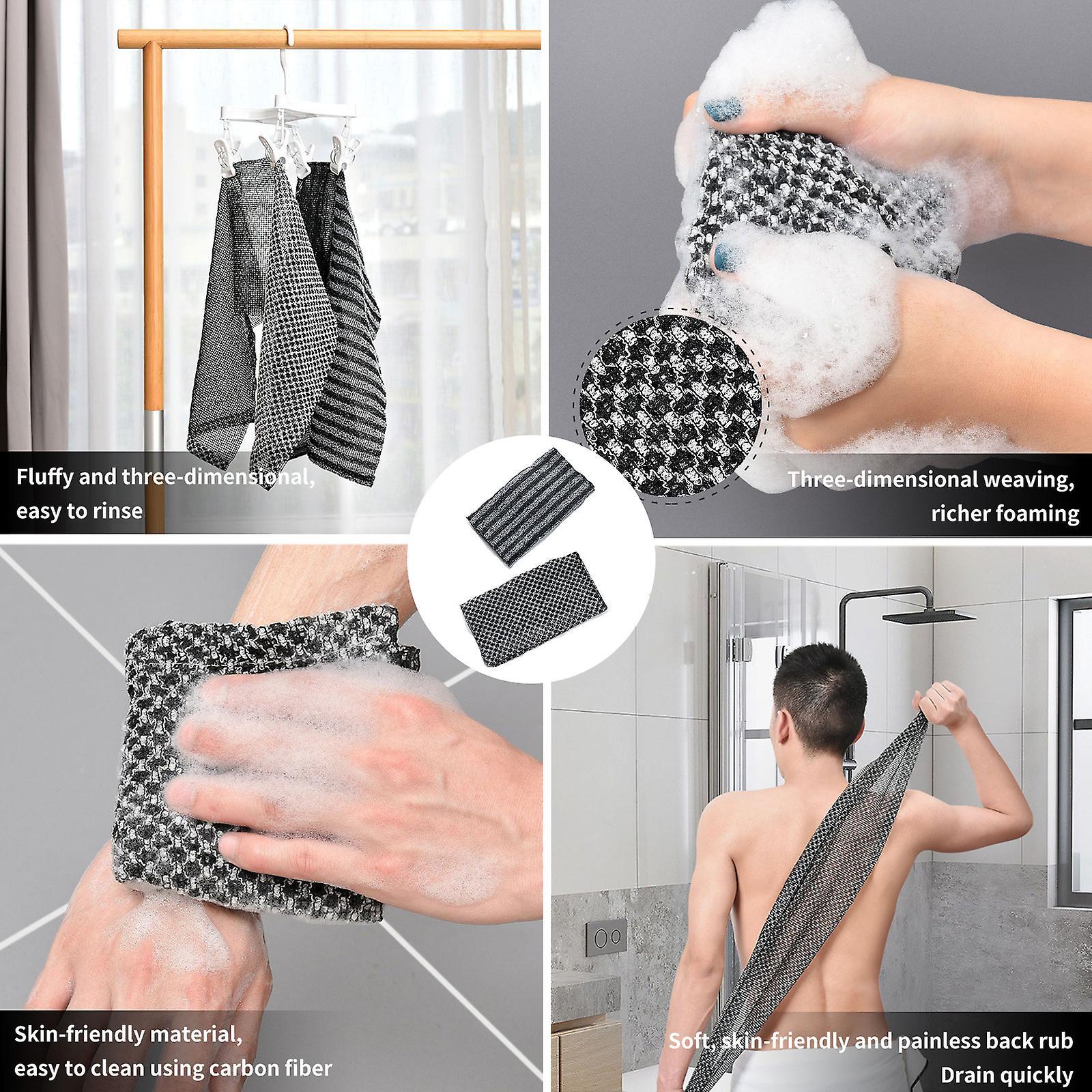 2pcs Exfoliating Washcloth Towel, Loofah Sponge, African Net Sponge - Image 2