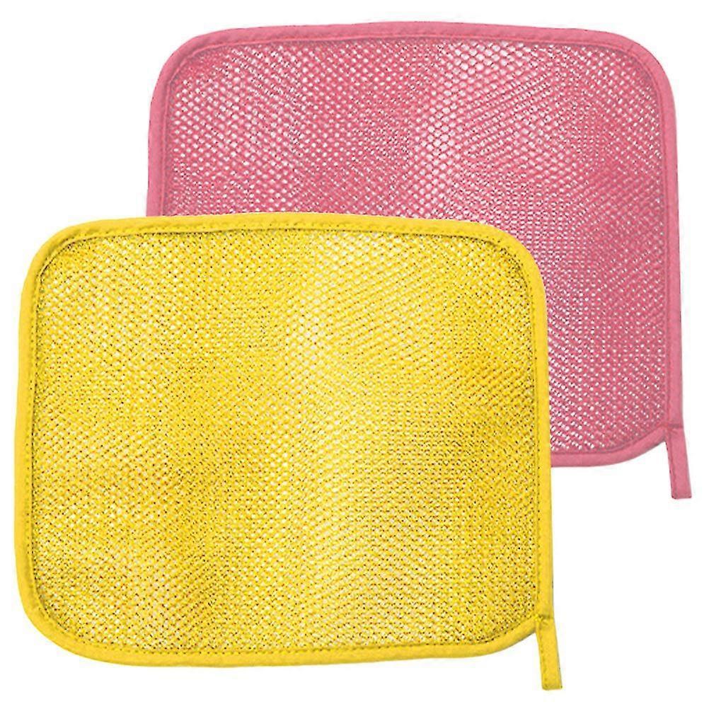 2pcs African Exfoliating Bath Net Sponge, Shower Back Scrubber - Image 1