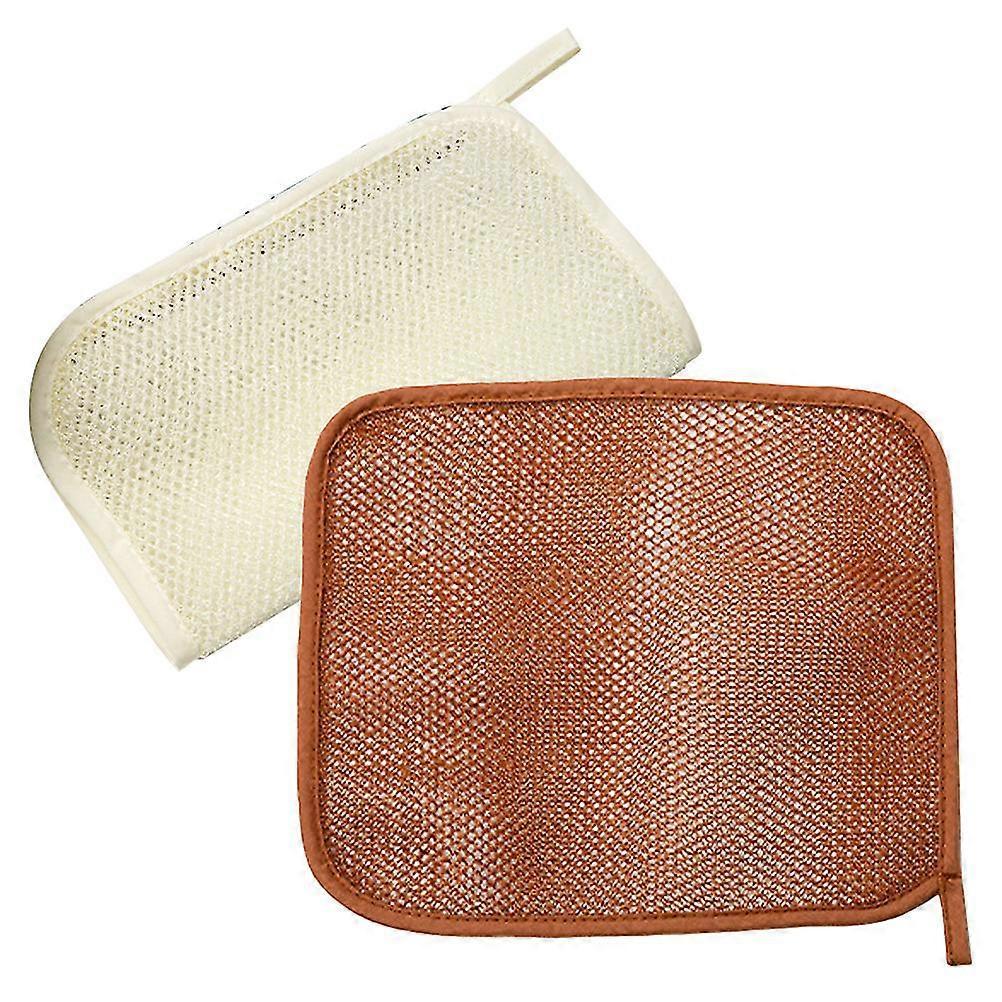 2pcs African Exfoliating Bath Net Sponge, Shower Back Scrubber - Image 3