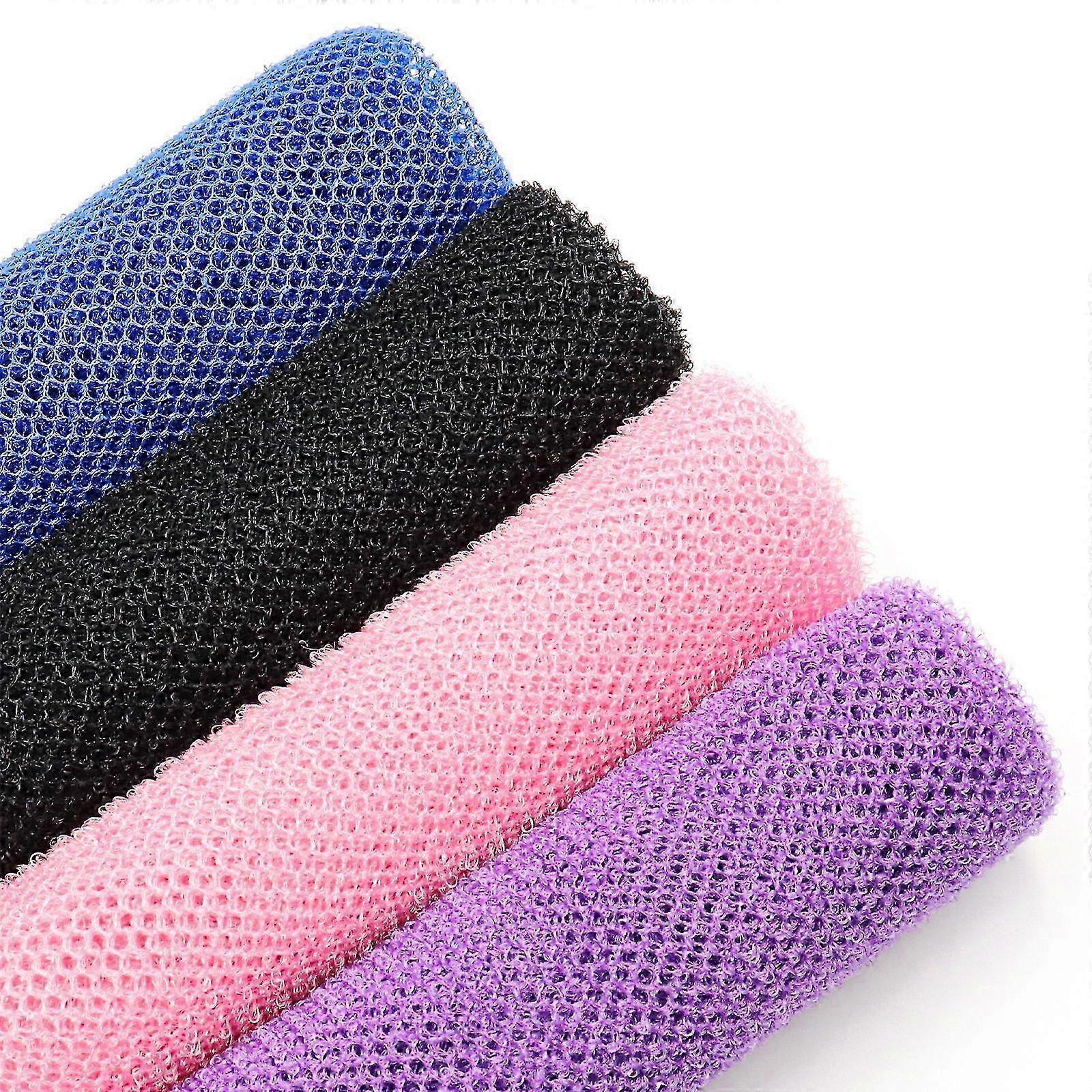 4pcs African Long Net Bath Sponge, Exfoliating Mesh Washcloth - Image 4