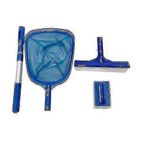 Pool Cleaning Set with Leaf Net, Sponge, Brush, Telescopic Rod - Image 2