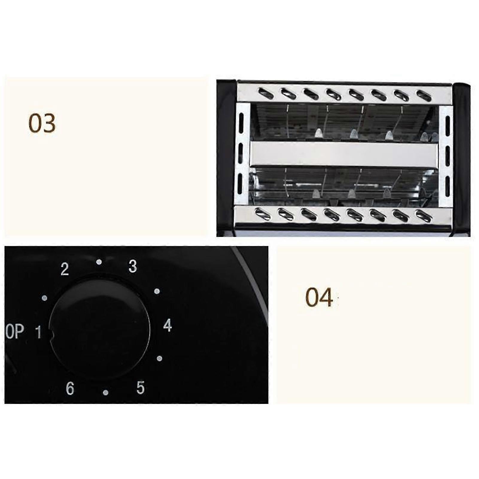 2-Slice Wide Slot Stainless Steel Toaster, Home Breakfast Machine - Image 4