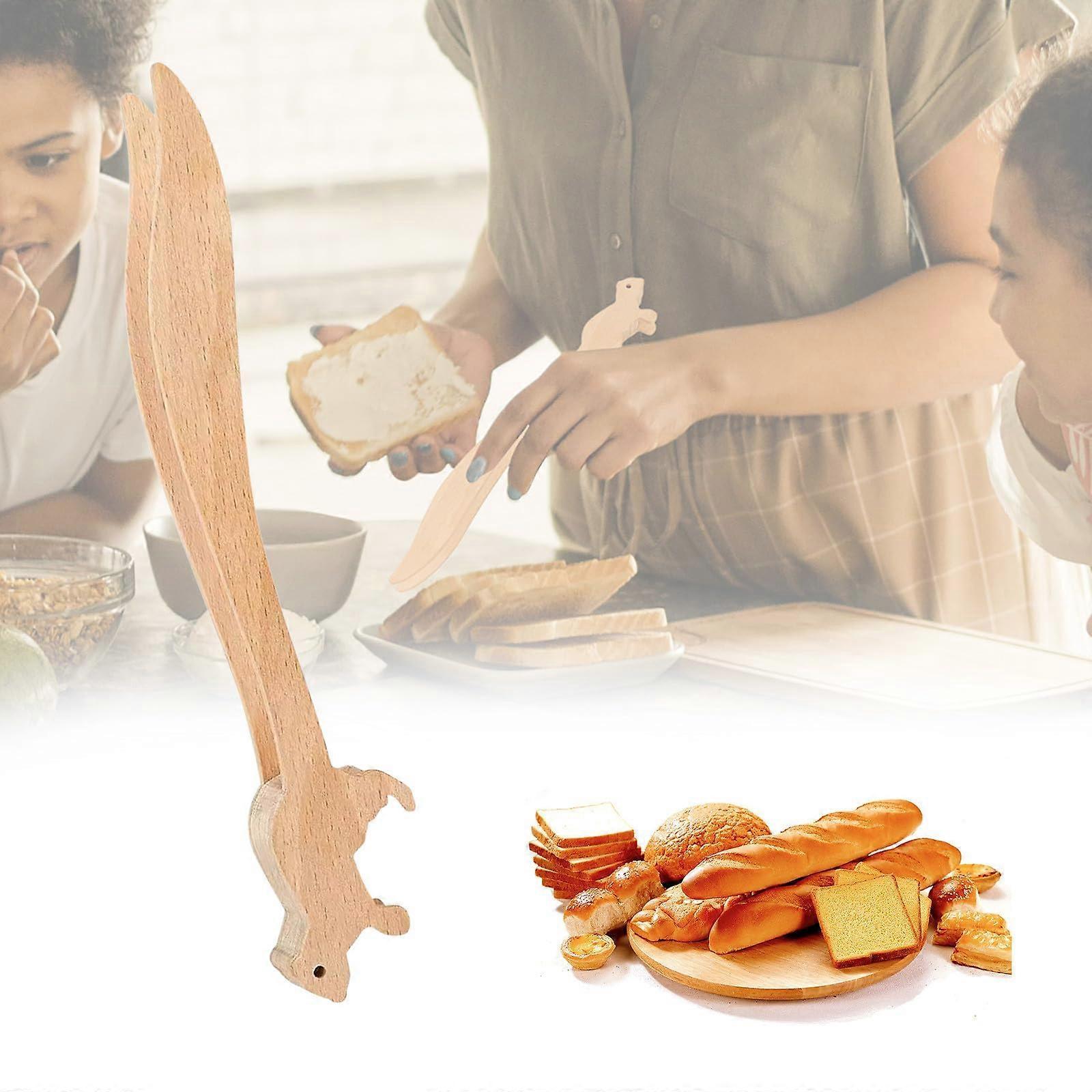 2pcs Wooden Toaster Tongs for Bread and Appetizers - Image 1