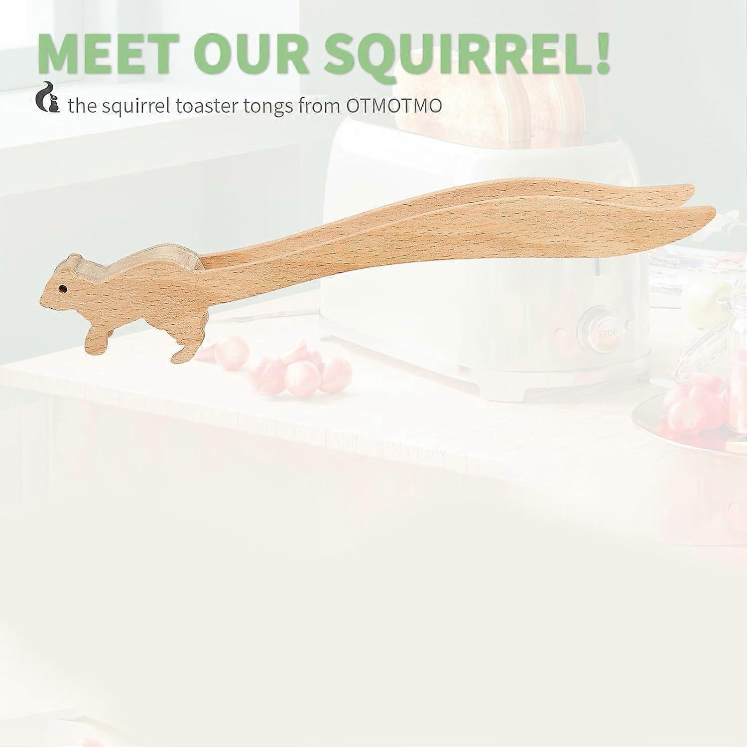 2pcs Wooden Toaster Tongs for Bread and Appetizers - Image 5