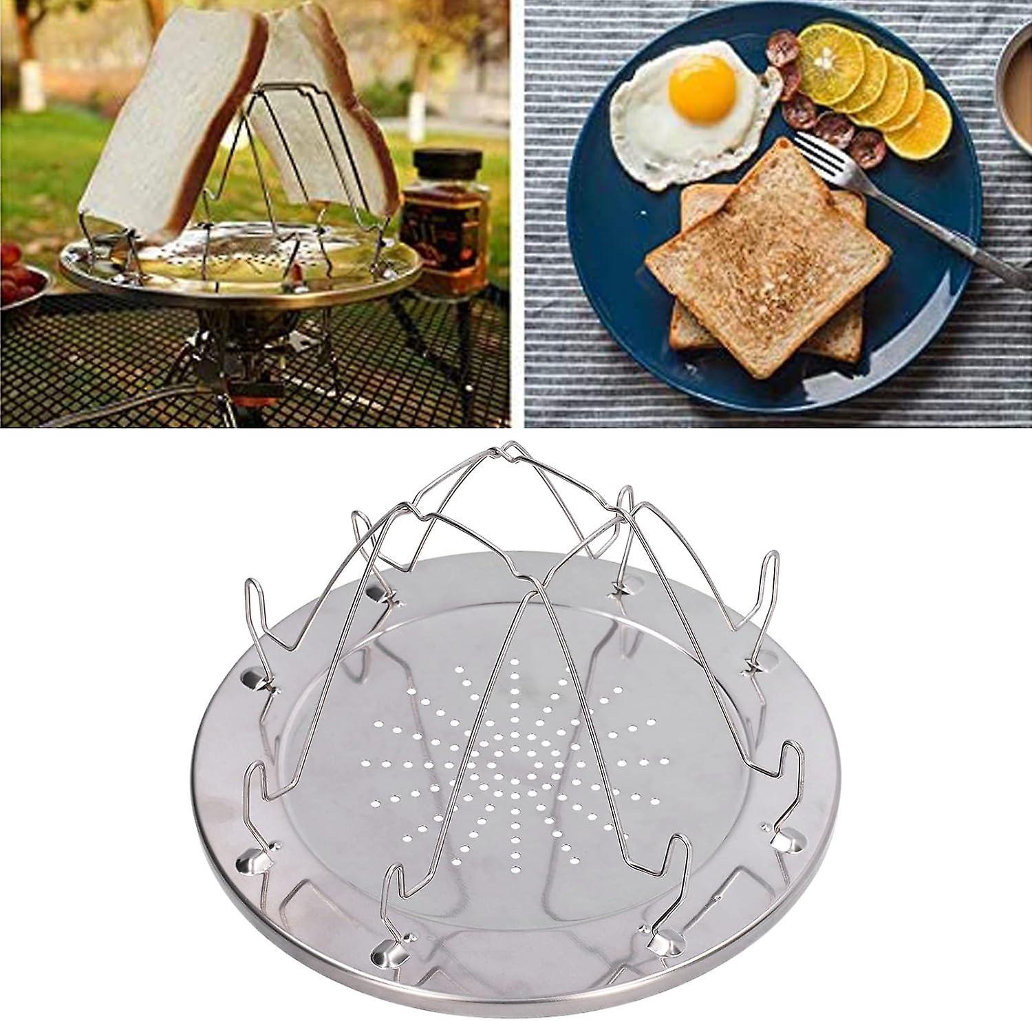 Folding Stainless Steel Camping Stove Toaster Rack - Image 2