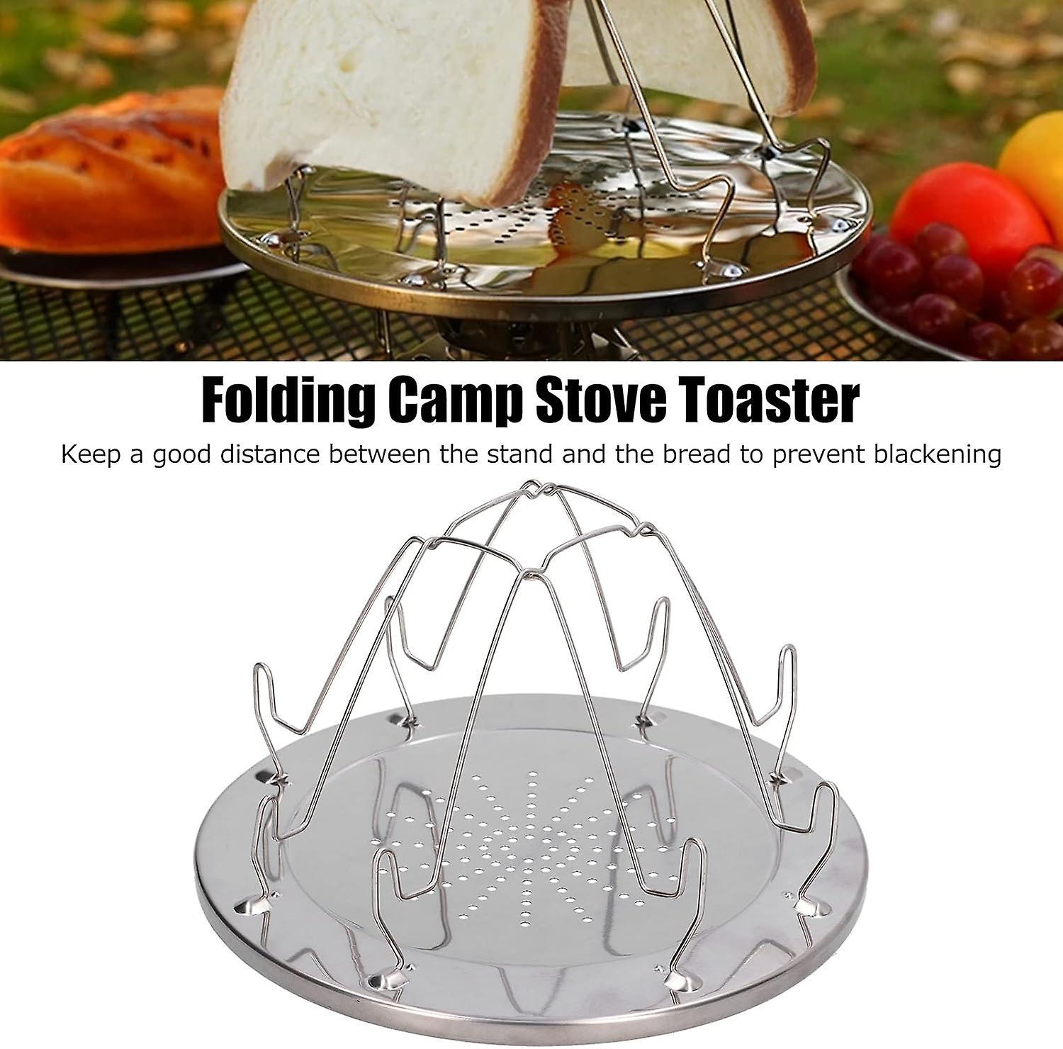 Folding Stainless Steel Camping Stove Toaster Rack - Image 4