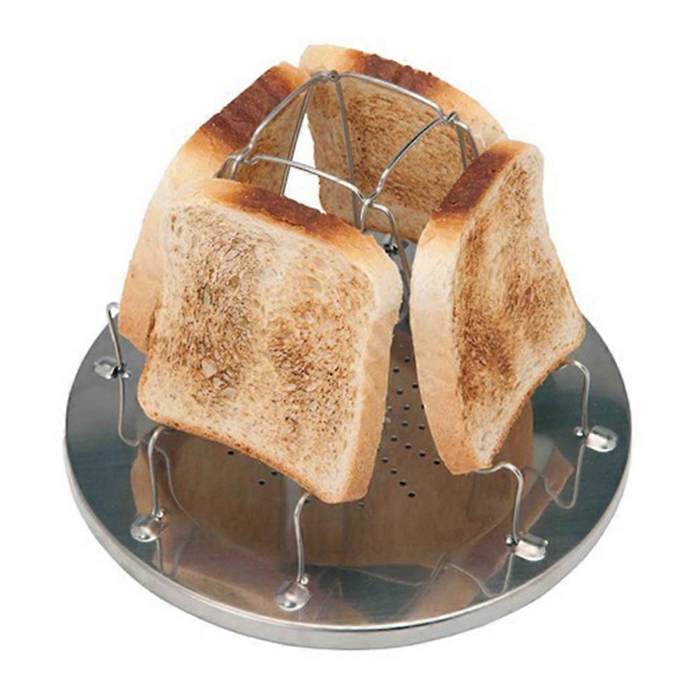 Folding Stainless Steel Camping Toaster Tray, 4 Slice - Image 1