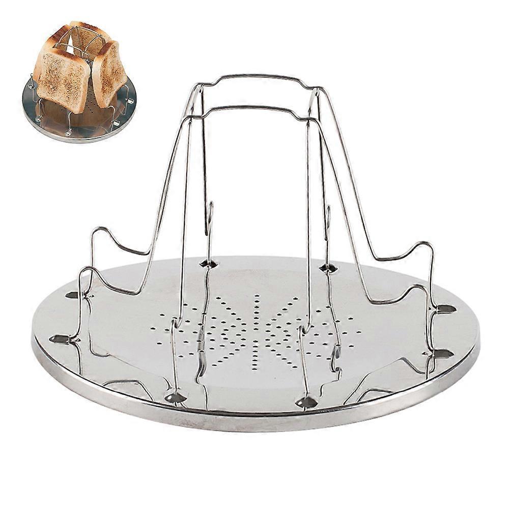 Folding Stainless Steel Camping Toaster Tray, 4 Slice - Image 3