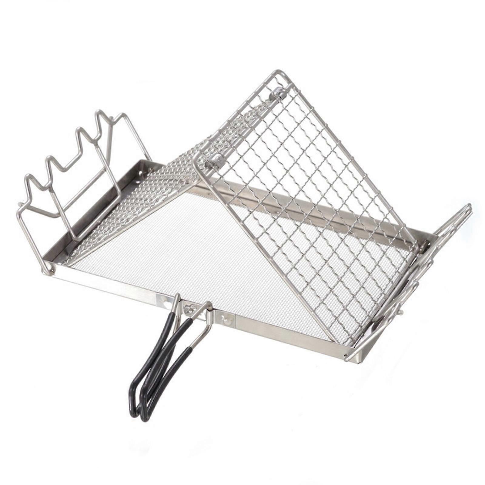 Adjustable Height Folding Bread Toaster Grill Rack - Image 1