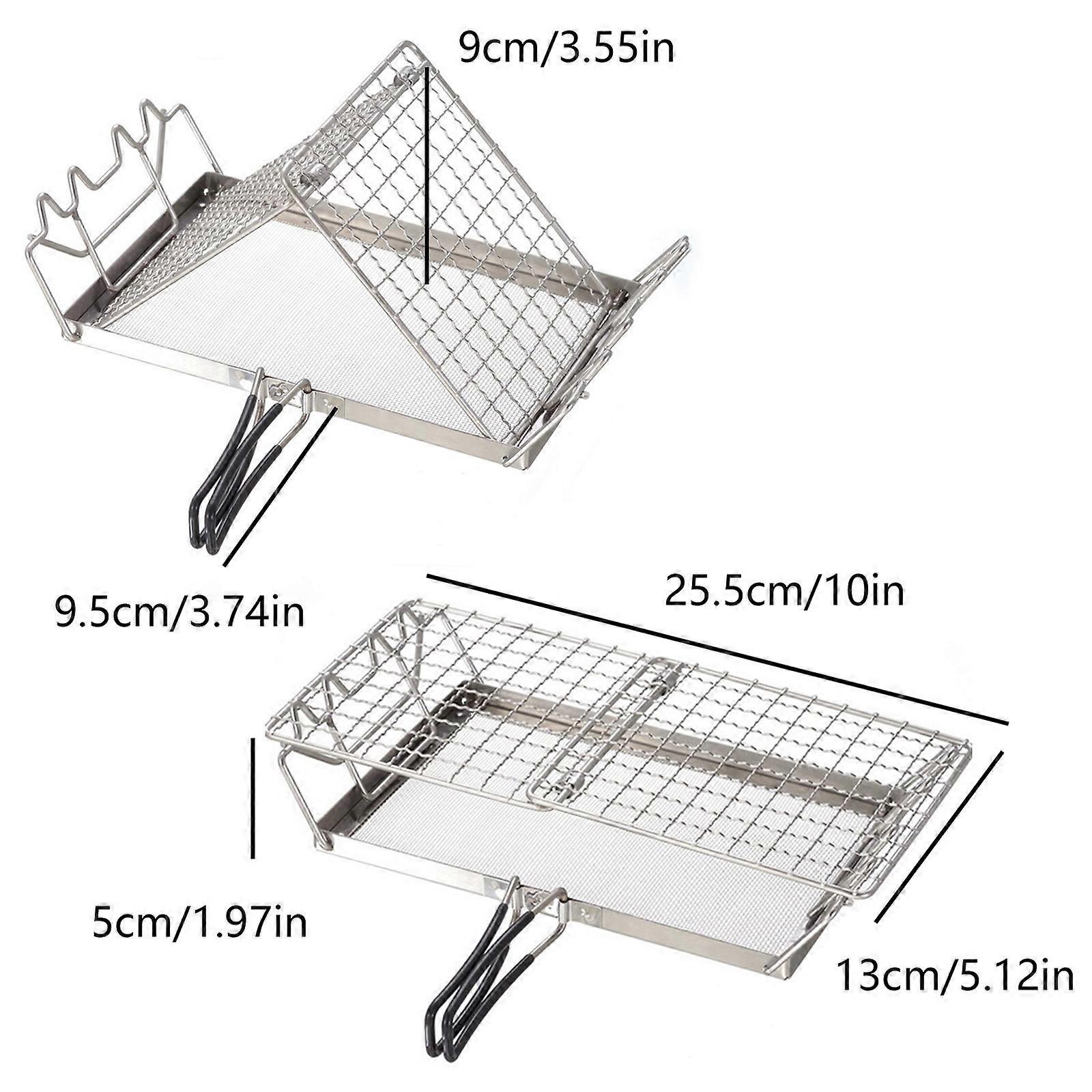 Adjustable Height Folding Bread Toaster Grill Rack - Image 3