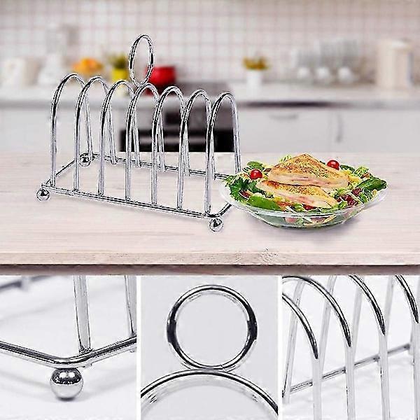 Stainless Steel Horseshoe Toaster Display Rack for Kitchen & Outdoor - Image 3