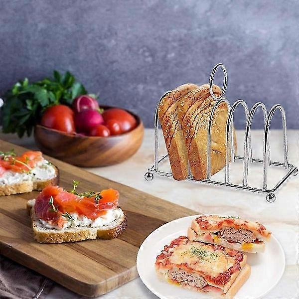 Stainless Steel Horseshoe Toaster Display Rack for Kitchen & Outdoor - Image 4
