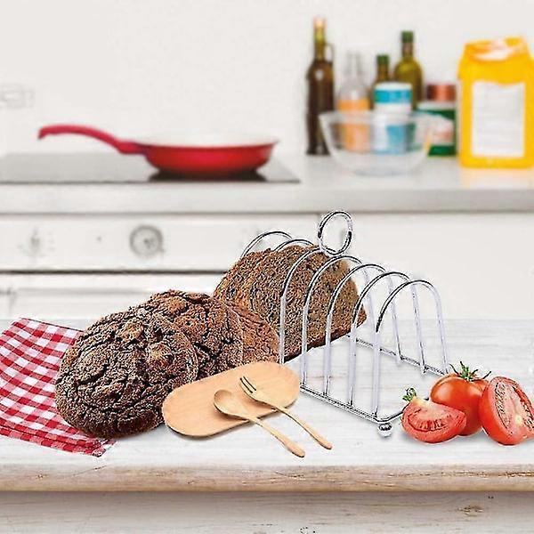 Stainless Steel Horseshoe Toaster Display Rack for Kitchen & Outdoor - Image 5