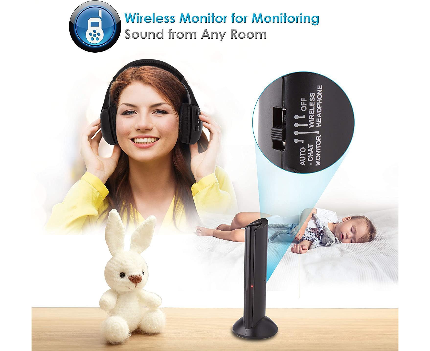 Stereo Wireless Over-Ear Headphones High Fidelity Headset - Image 3