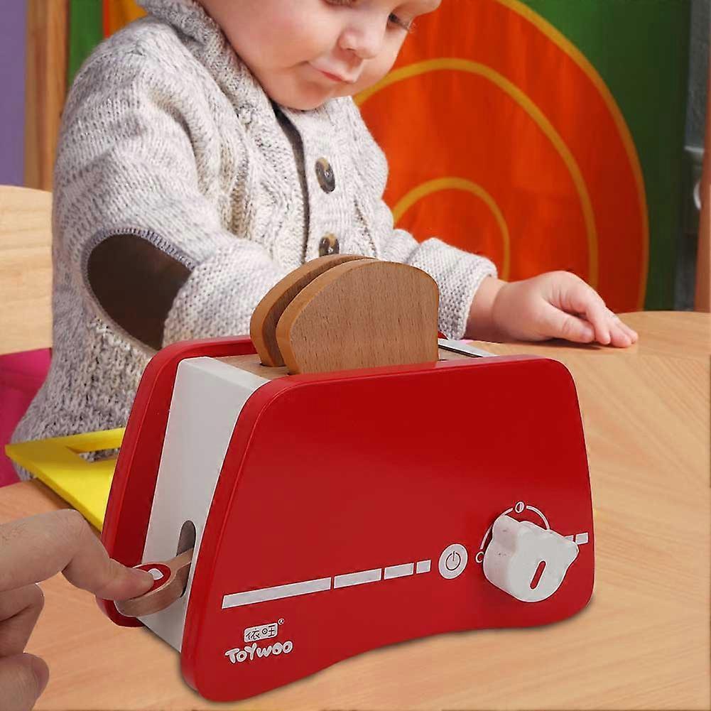 Pretend Play Wooden Toaster Kitchen Bread Maker Toy - Image 3