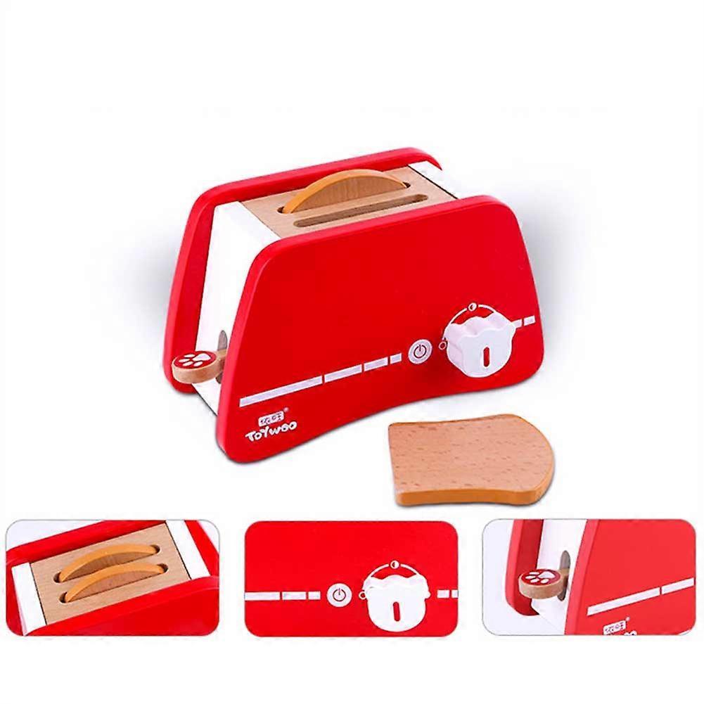 Pretend Play Wooden Toaster Kitchen Bread Maker Toy - Image 5