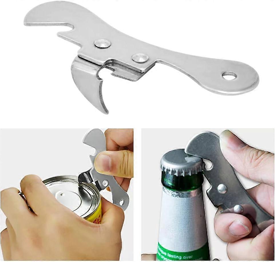 2pcs Bottle & Can Opener Set, Manual Tin Opener, Beer Opener, Stainless Steel, Multifunction - Image 2