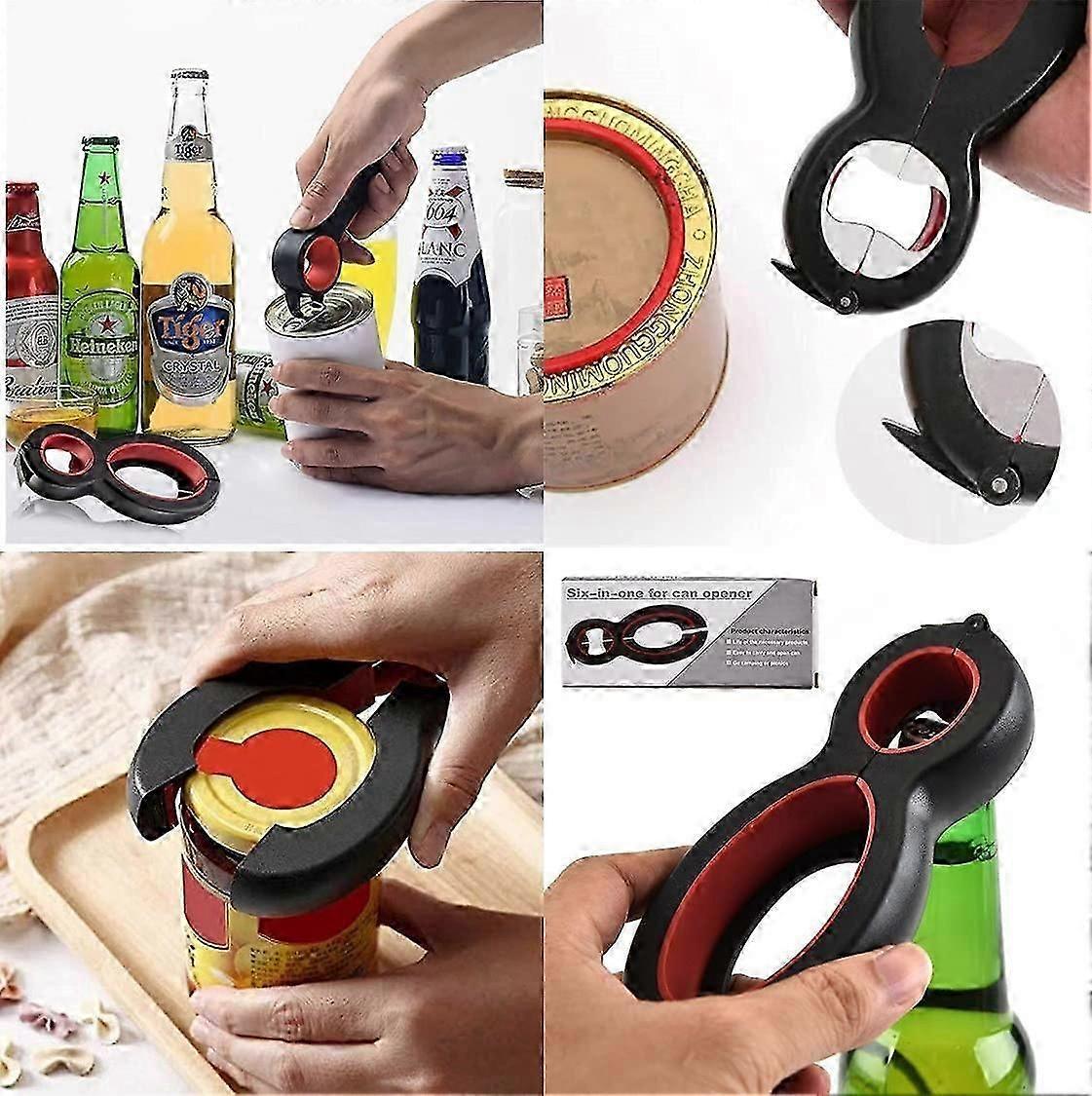 Adjustable 6-in-1 Can & Bottle Opener, Arthritis Friendly, Easy Grip, Multifunction Tool - Image 3