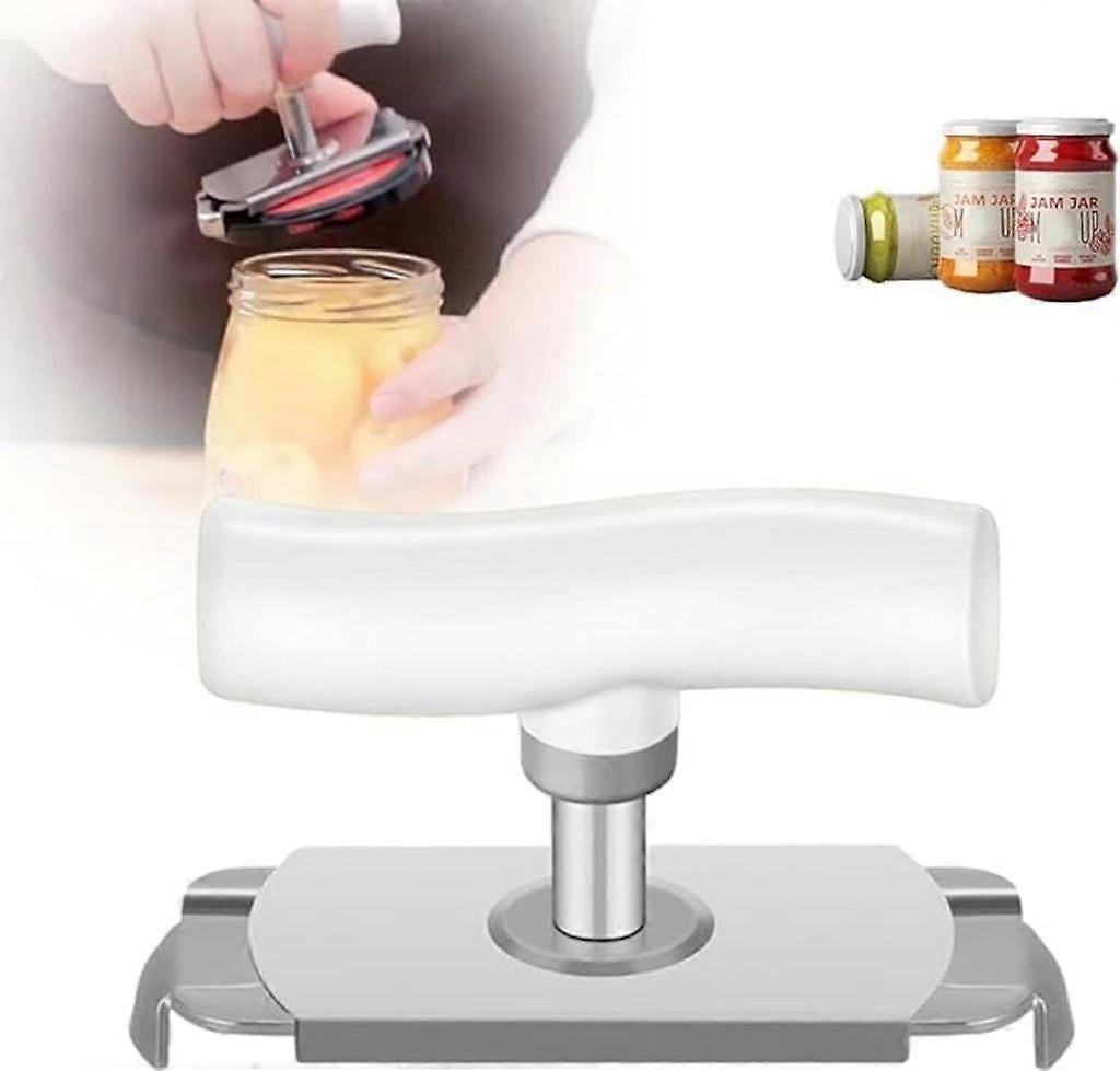 Easy-Open Arthritis Can Opener, Labor-Saving Screw Cap Opener, White - Image 1
