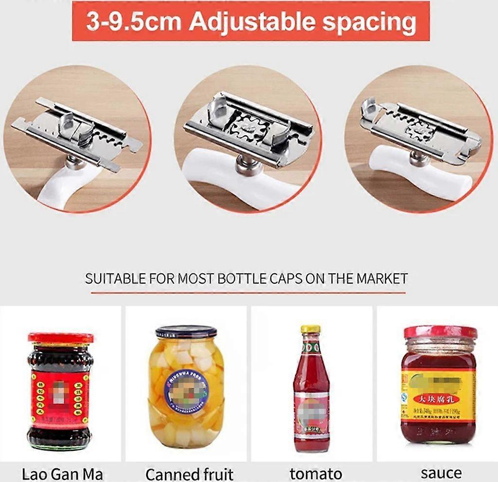 Easy-Open Arthritis Can Opener, Labor-Saving Screw Cap Opener, White - Image 4