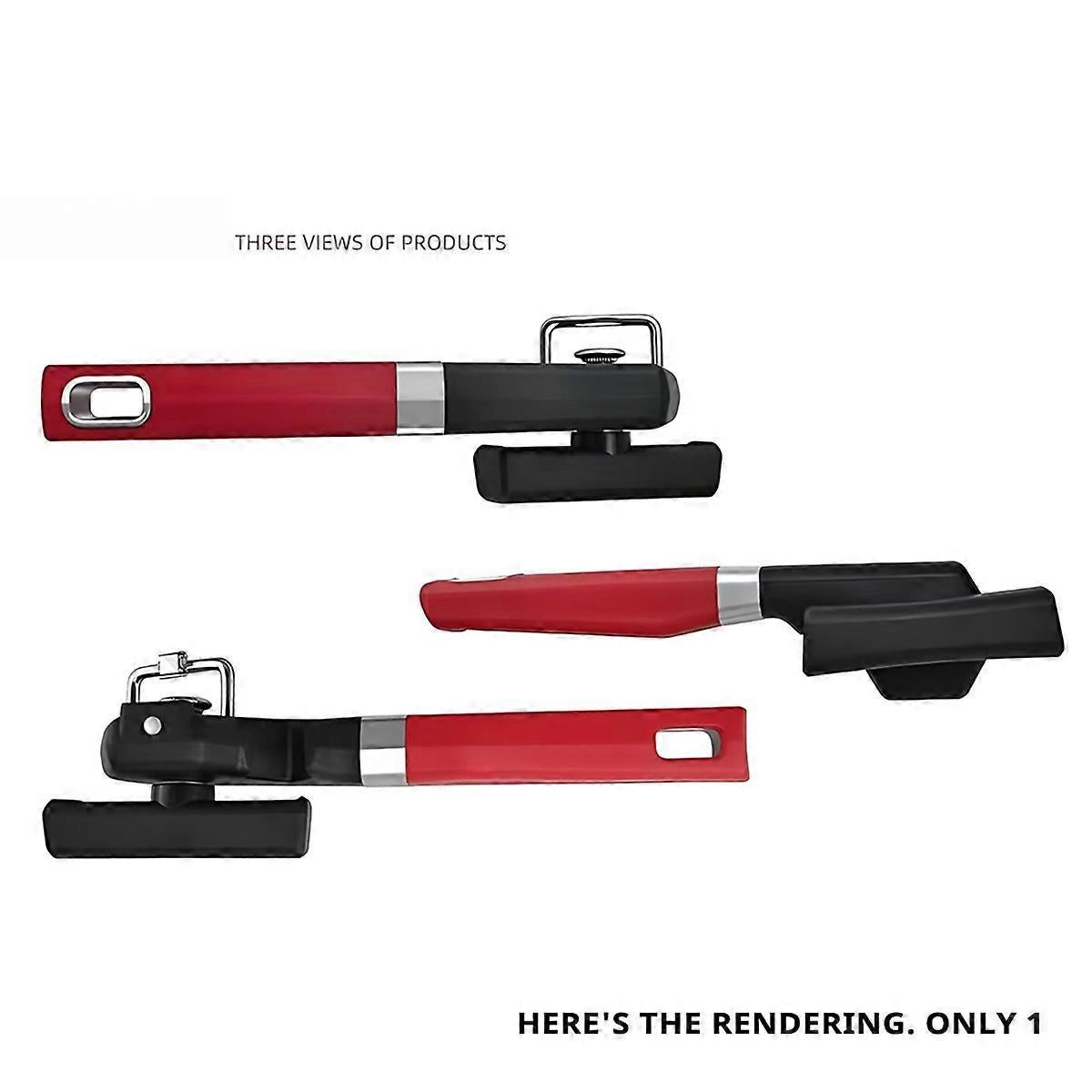 Stainless Steel Single Handle Side Can Opener, Portable Handheld Design - Image 3