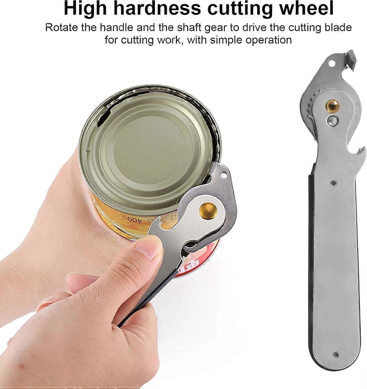 2pcs Stainless Steel Manual Can Opener, Smooth Edge, Tin & Can Opening Tool - Image 4