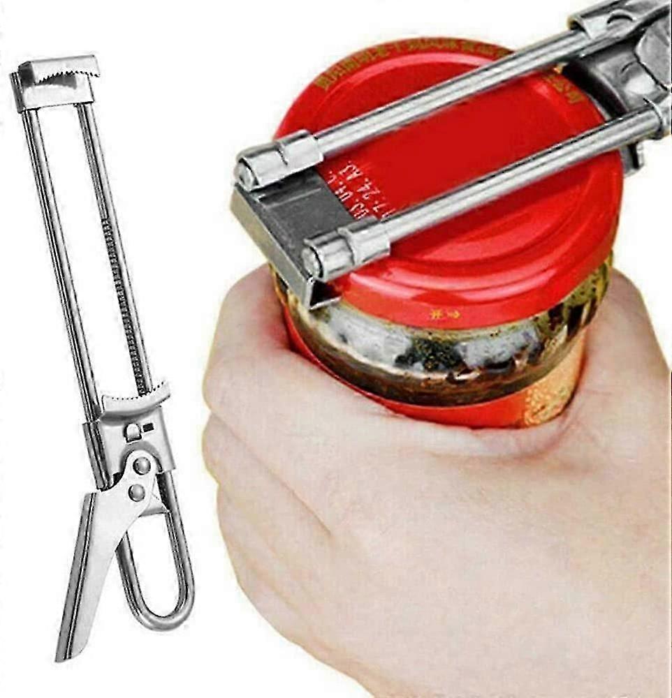 Adjustable Stainless Steel Can Opener, Multi-Function Jar & Bottle Opener - Image 1