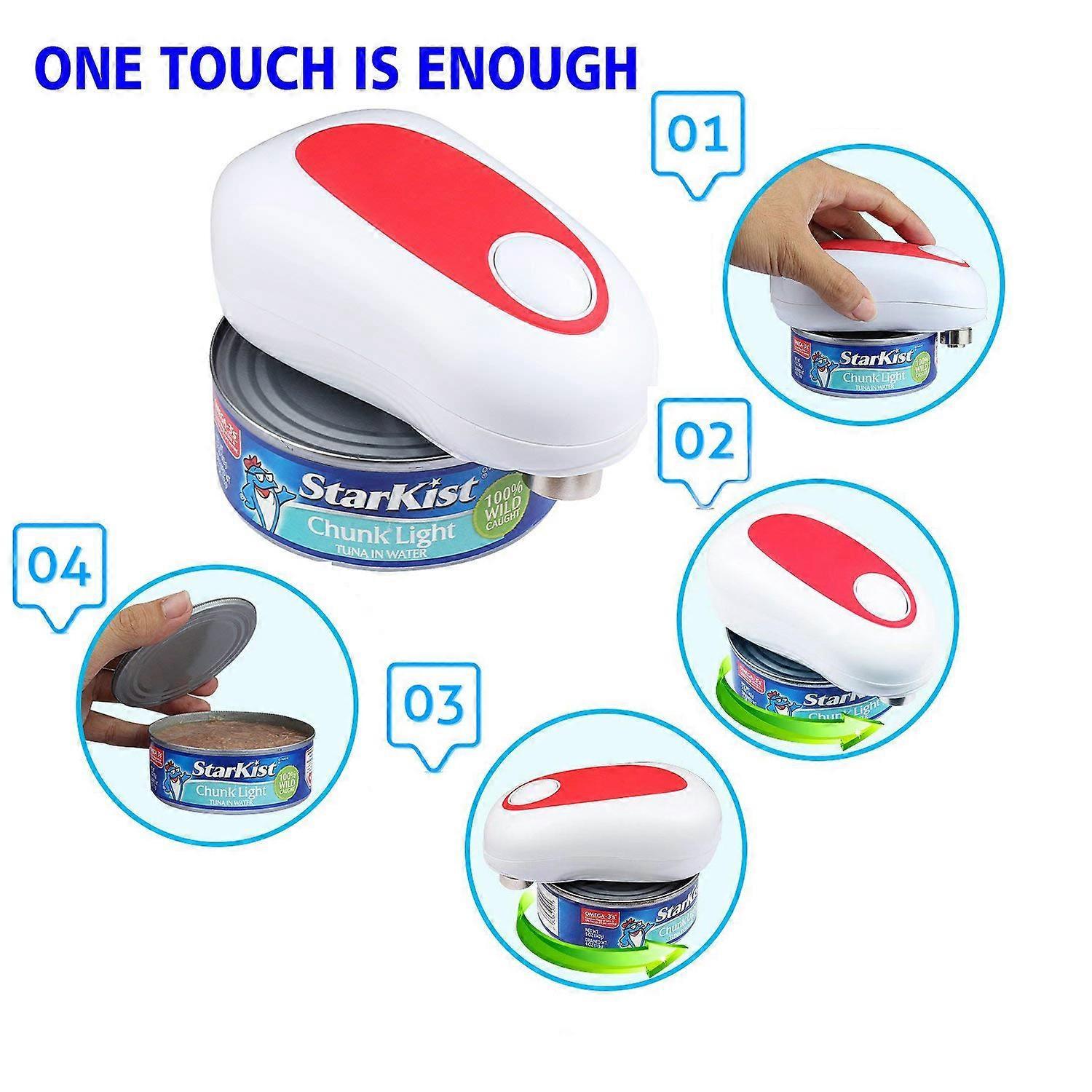 One-Touch Electric Can Opener, Smooth Edge, Hands-Free Operation - Image 2