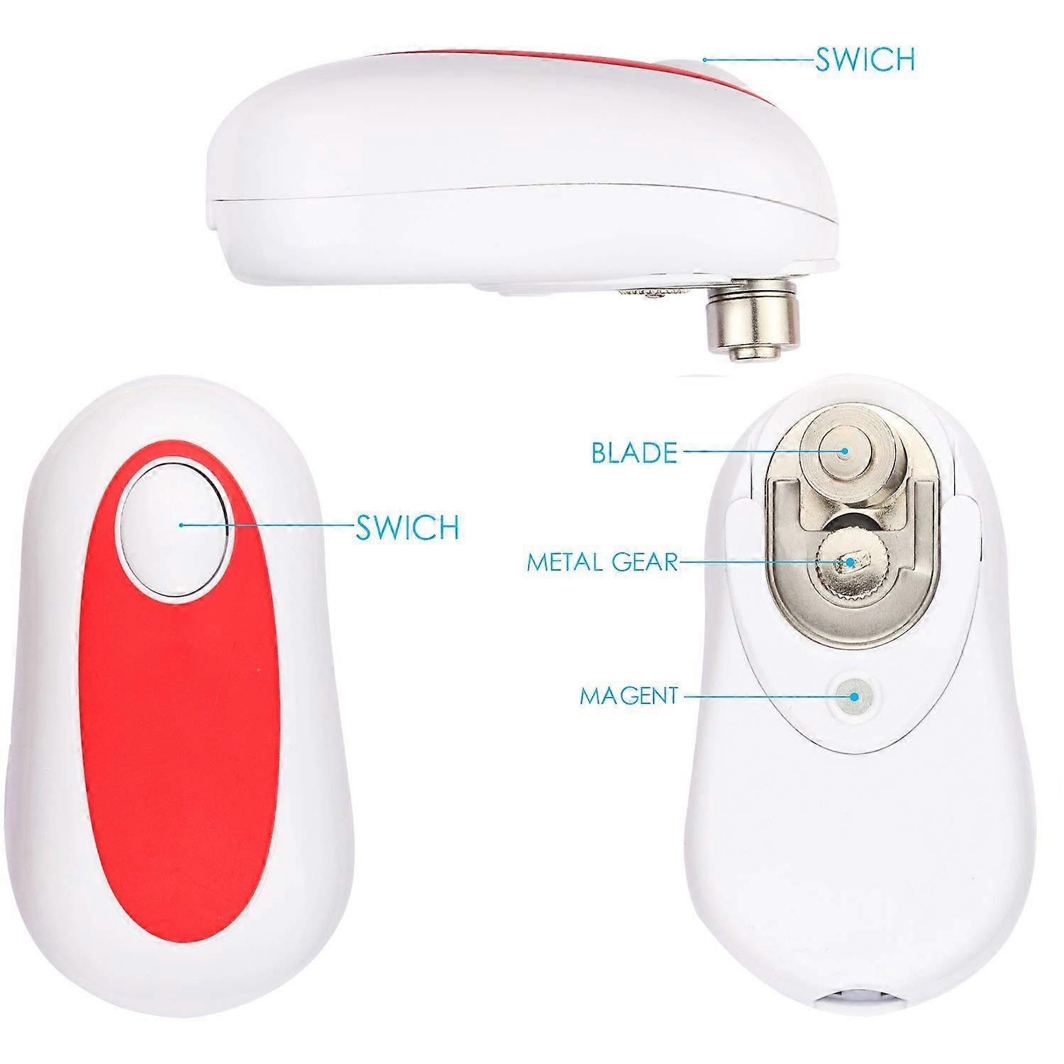 One-Touch Electric Can Opener, Smooth Edge, Hands-Free Operation - Image 3