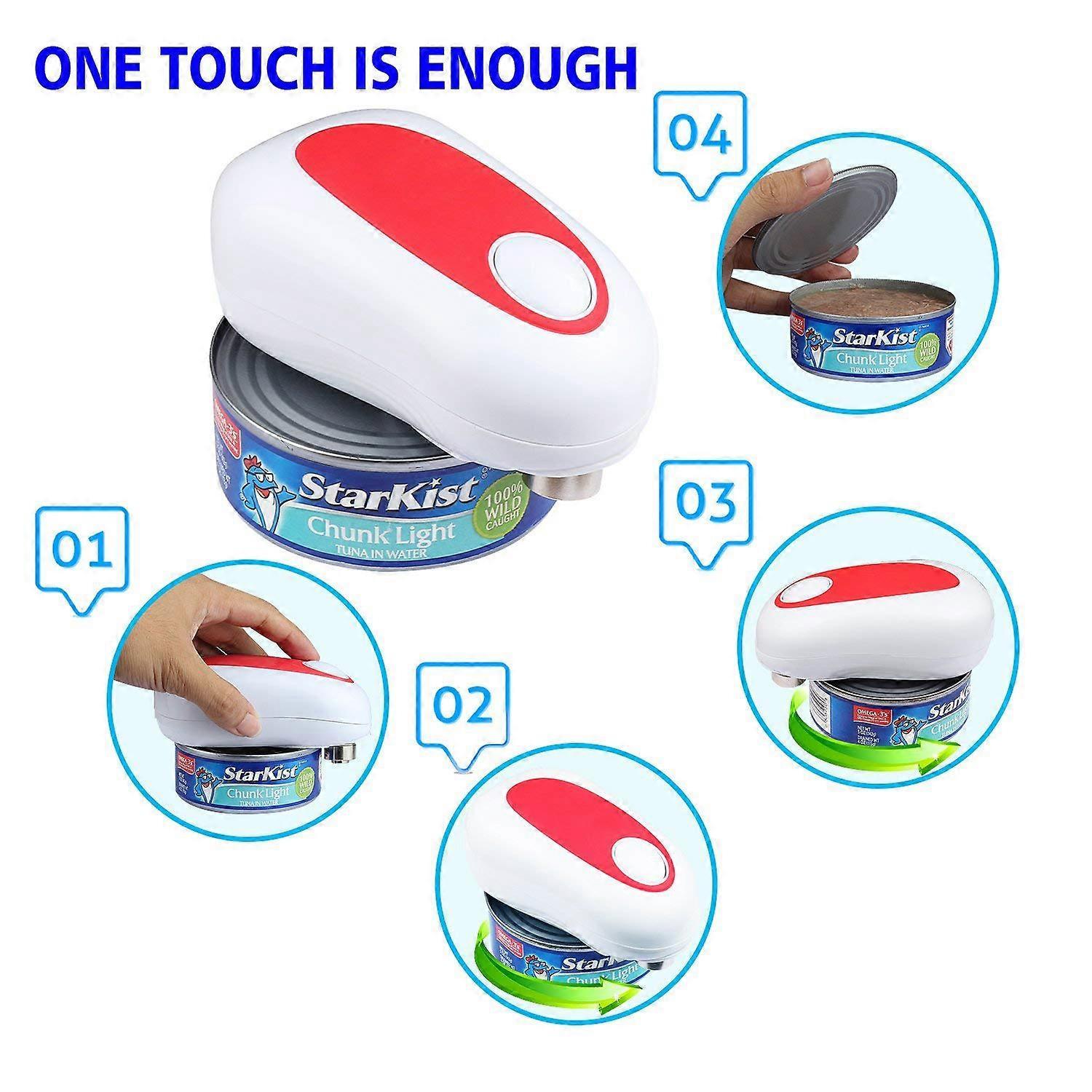 One-Touch Electric Can Opener, Smooth Edge, Hands-Free Operation - Image 5