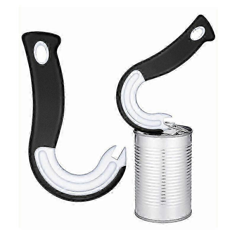 2pcs Easy Open Ring Can Opener, Manual Design for Cans & Bottles - Image 1