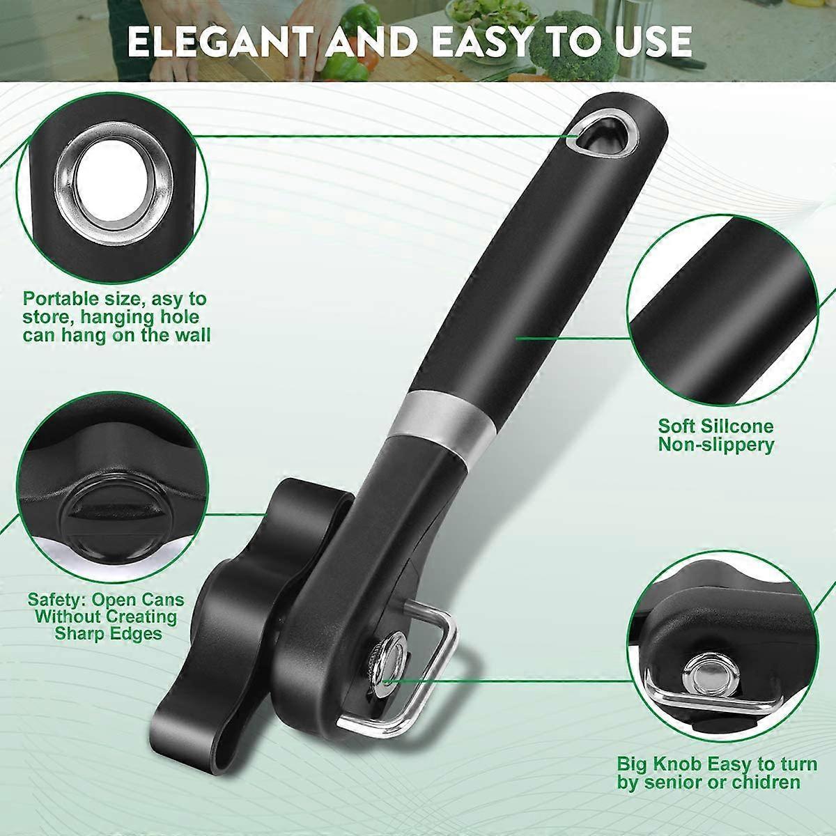 Manual Secure Can Opener, Side Cut Design, For Restaurants & Camping Use - Image 4