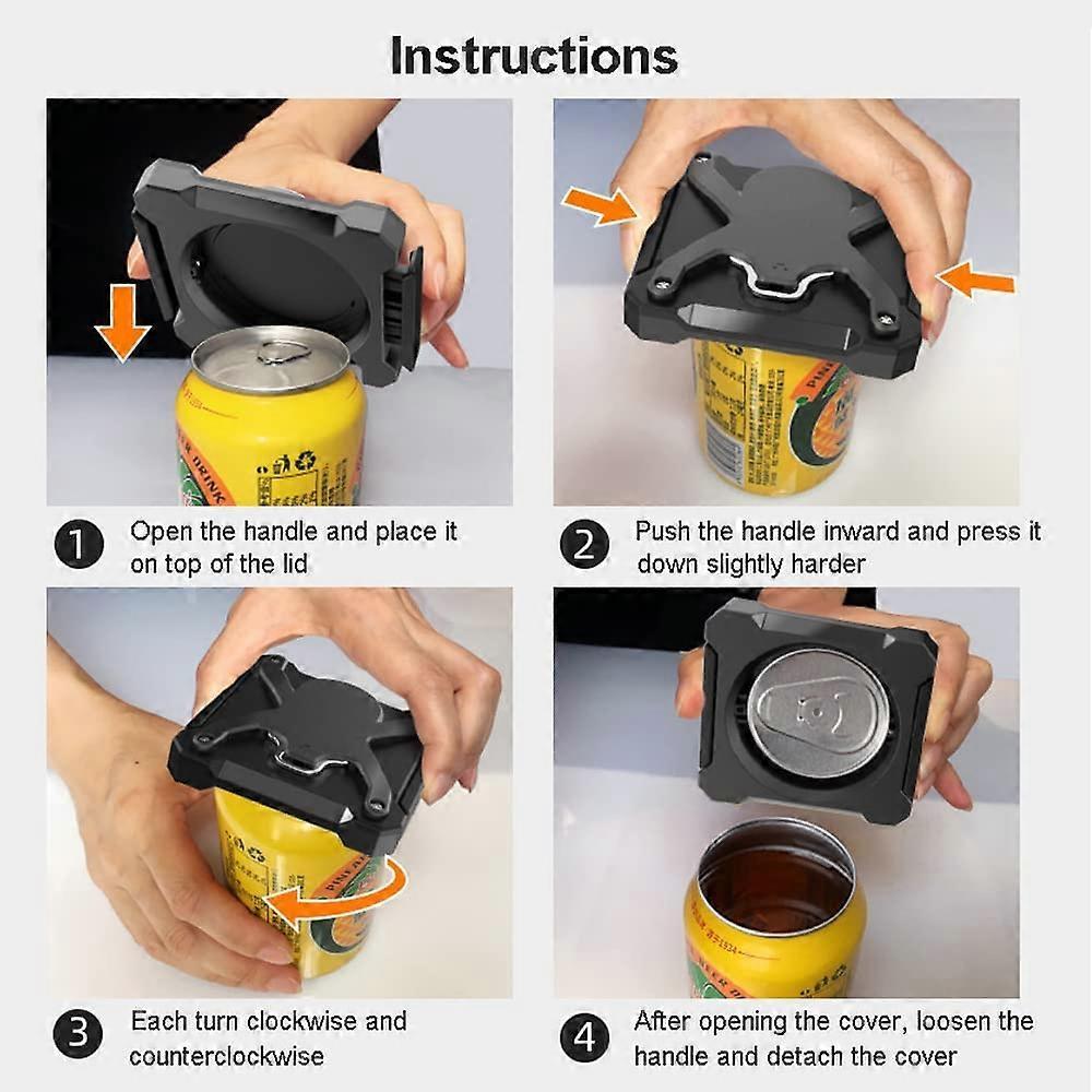 Manual Portable Can Opener, Labor-Saving, No Sharp Edges, Beer Bar Tool - Image 4