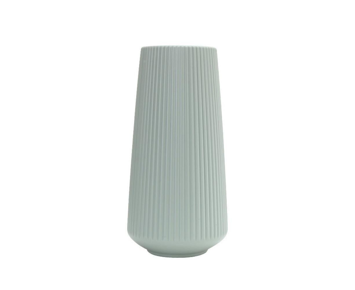 Plastic Nordic Style Vase Dried Flower Arrangement Pot Holder Home Office Decor-Green - Image 1