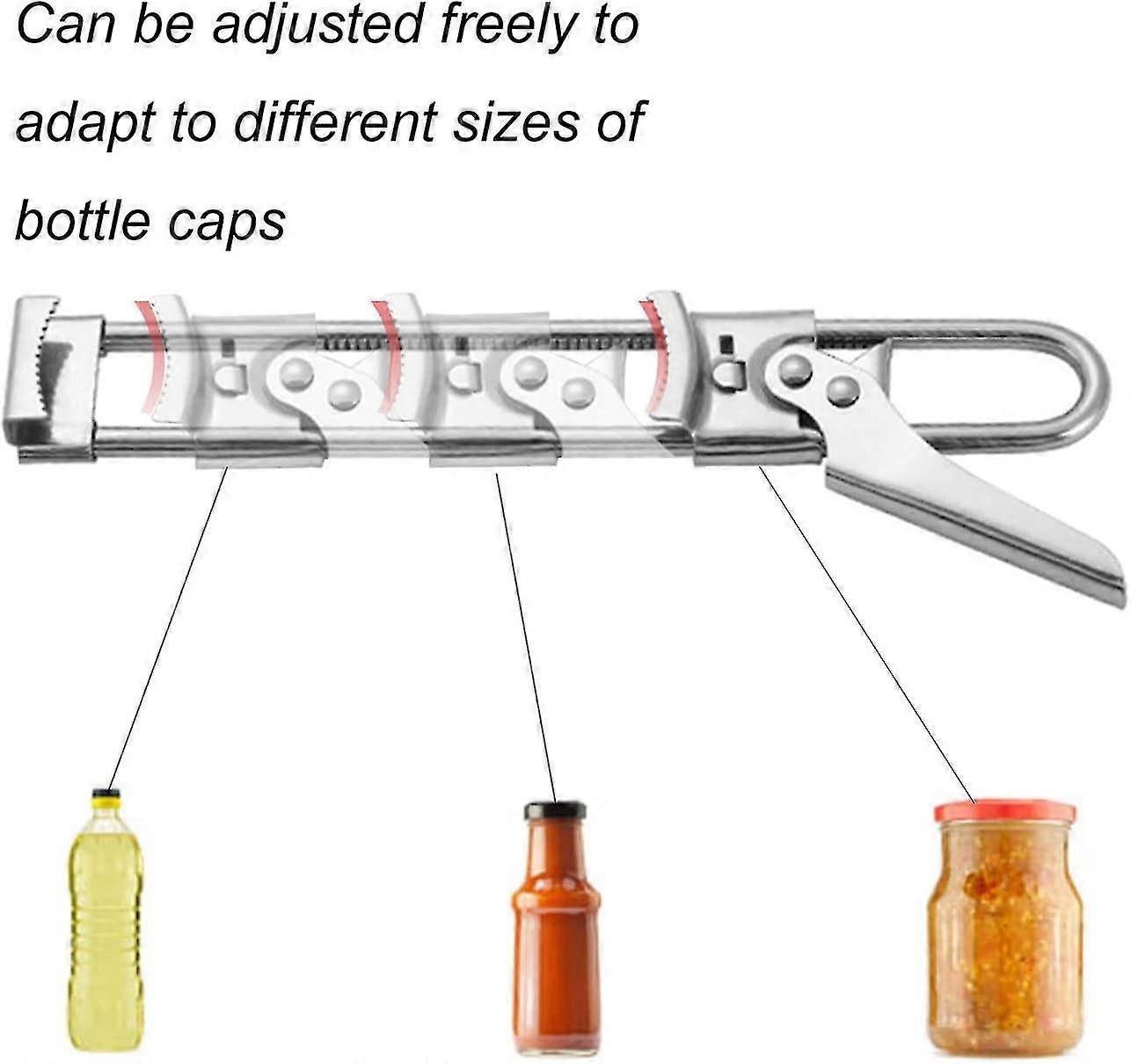 Adjustable Jar & Can Opener, Arthritis Friendly, Stainless Steel - Image 4
