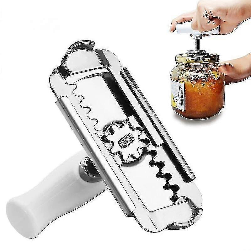 Adjustable Lid & Bottle Opener, Stainless Steel Kitchen Tool - Image 1